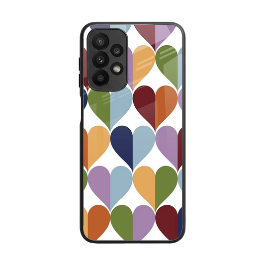 Heart Splash back phone cover | glass case for samsung galaxy a23