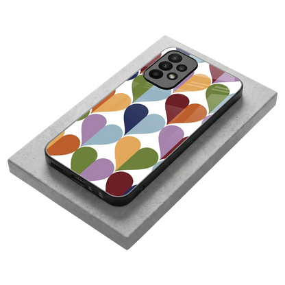 Heart Splash stylish phone case for samsung galaxy a23 | glossy glass and slim fit
