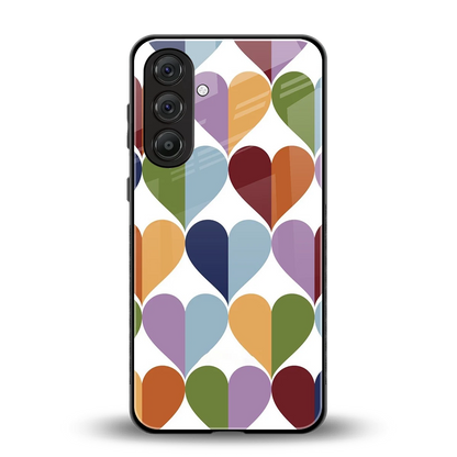 Heart Splash back phone cover | glass case for samsung galaxy m35 5g