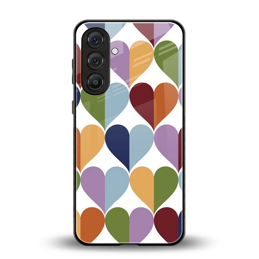 Heart Splash back phone cover | glass case for samsung galaxy m36 5g