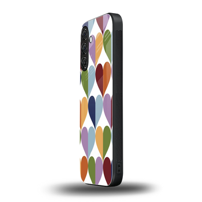Heart Splash samsung galaxy m35 5g mobile cover | shockproof glass phone case