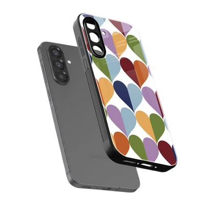 Heart Splash sleek samsung galaxy a36 5g cover with tempered glass back and TPU edges