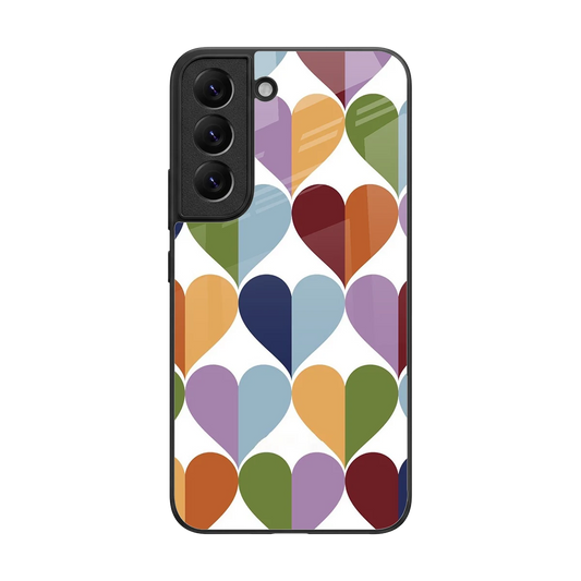Heart Splash back phone cover | glass case for samsung galaxy s22