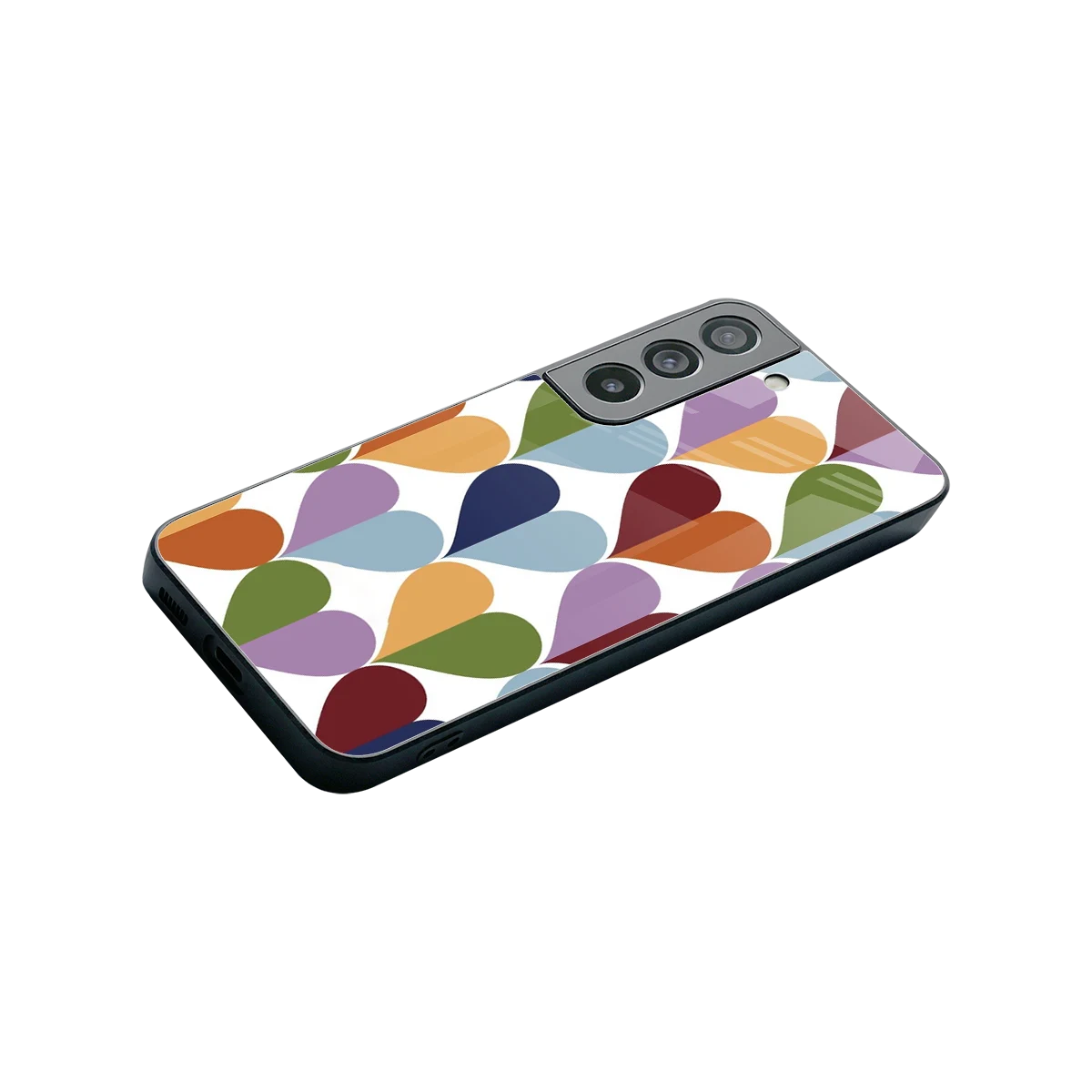 Heart Splash stylish phone case for samsung galaxy s22 | glossy glass and slim fit