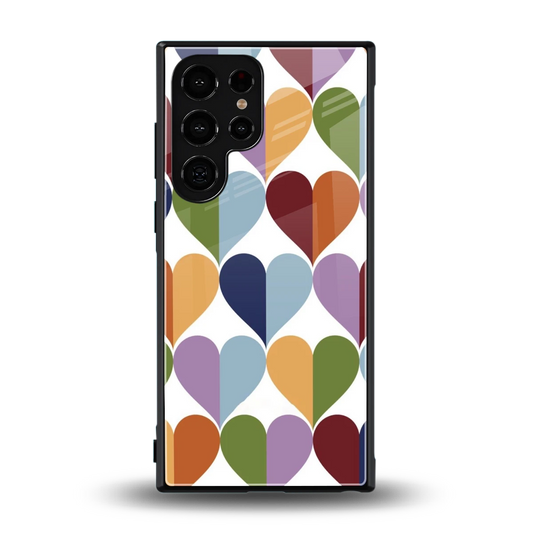Heart Splash back phone cover | glass case for samsung galaxy s24 ultra