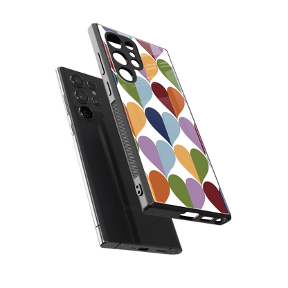 Heart Splash sleek samsung galaxy s23 ultra cover with tempered glass back and TPU edges