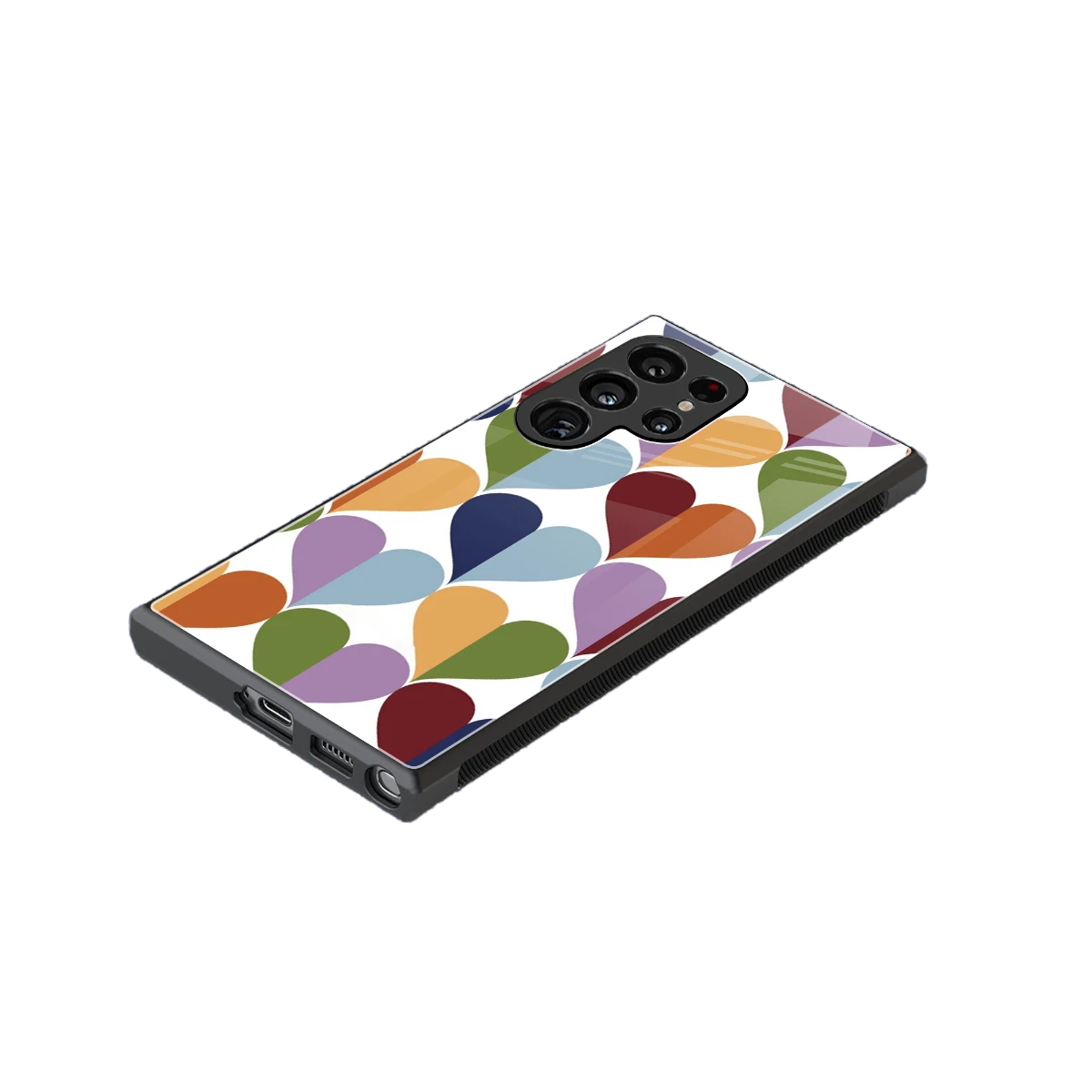 Heart Splash stylish phone case for samsung galaxy s23 ultra | glossy glass and slim fit