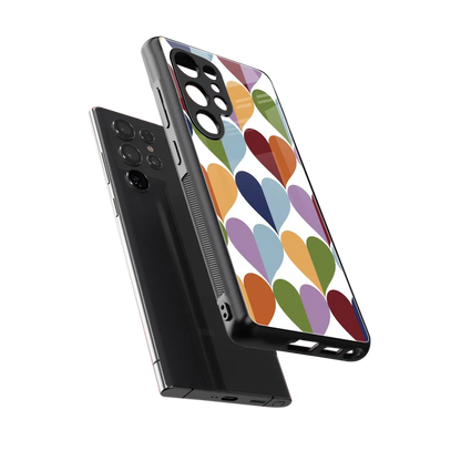 Heart Splash sleek samsung galaxy s25 ultra cover with tempered glass back and TPU edges