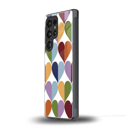 Heart Splash samsung galaxy s25 ultra mobile cover | shockproof glass phone case