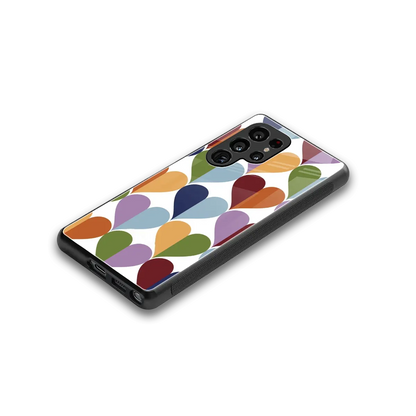 Heart Splash stylish phone case for samsung galaxy s25 ultra | glossy glass and slim fit