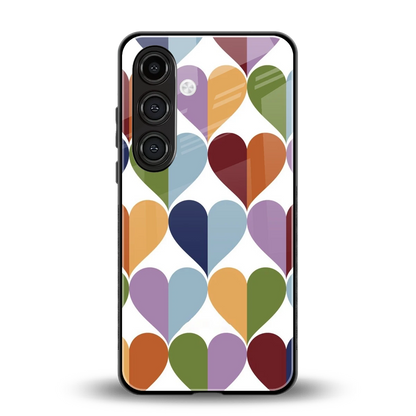Heart Splash back phone cover | glass case for samsung galaxy s24