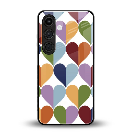 Heart Splash back phone cover | glass case for samsung galaxy s24