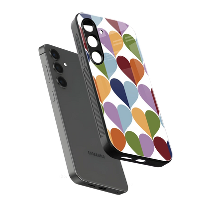 Heart Splash sleek samsung galaxy s24 cover with tempered glass back and TPU edges
