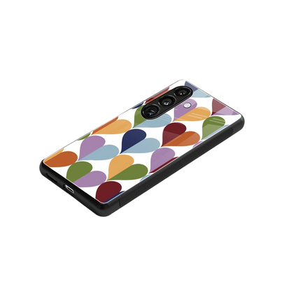 Heart Splash stylish phone case for samsung galaxy s24 | glossy glass and slim fit
