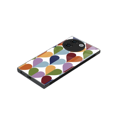 Heart Splash stylish phone case for vivo v30e | glossy glass and slim fit