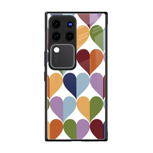 Heart Splash back phone cover | glass case forvivo v30 pro