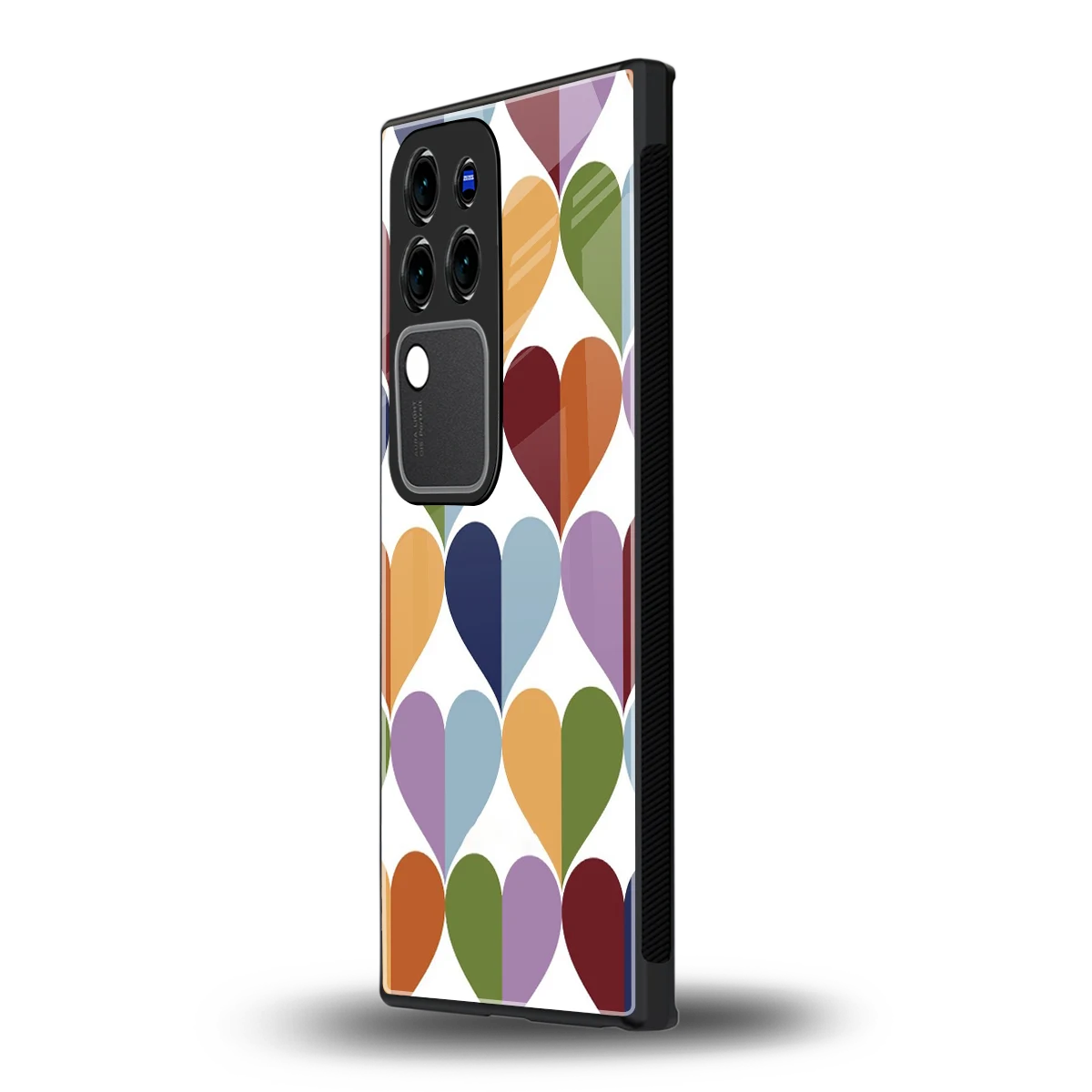Heart Splashvivo v30 pro mobile cover | shockproof glass phone case