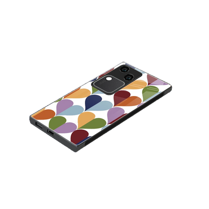 Heart Splash stylish phone case for vivo v30 | glossy glass and slim fit