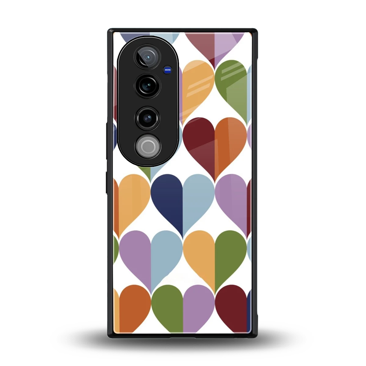 Heart Splash back phone cover | glass case for vivo v40 pro