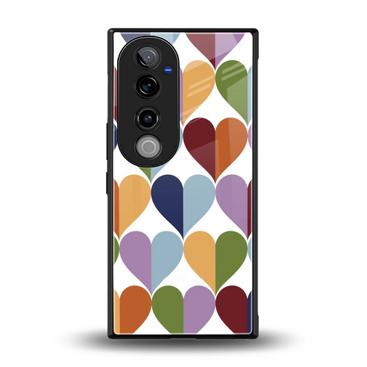 Heart Splash back phone cover | glass case for vivo v40 pro