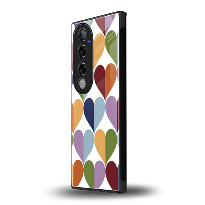 Heart Splash vivo v40 pro mobile cover | shockproof glass phone case