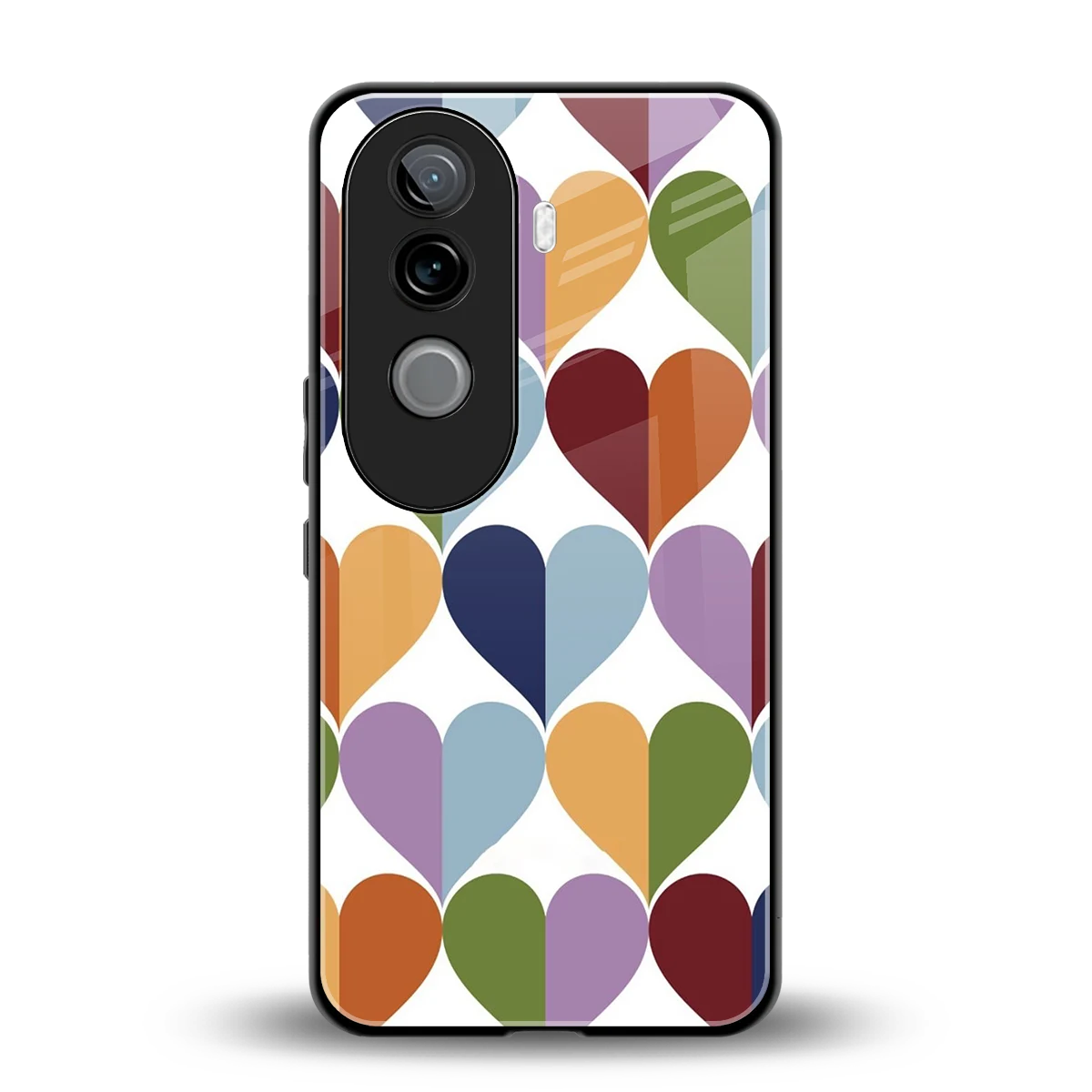 Heart Splash back phone cover | glass case for vivo v40e