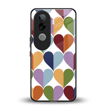 Heart Splash back phone cover | glass case for vivo v40e