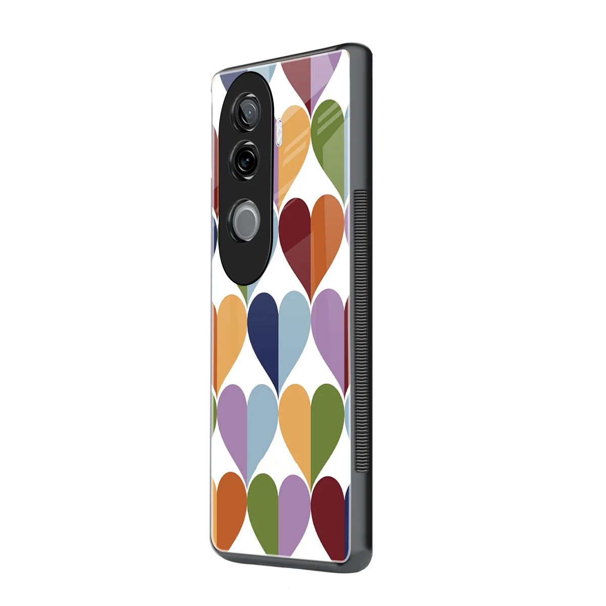 Heart Splash vivo v40e mobile cover | shockproof glass phone case