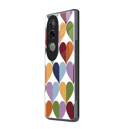 Heart Splash vivo v40e mobile cover | shockproof glass phone case