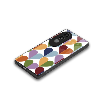 Heart Splash stylish phone case for vivo v40e | glossy glass and slim fit