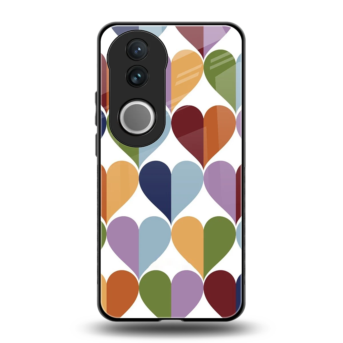 Heart Splash back phone cover | glass case for vivo v50