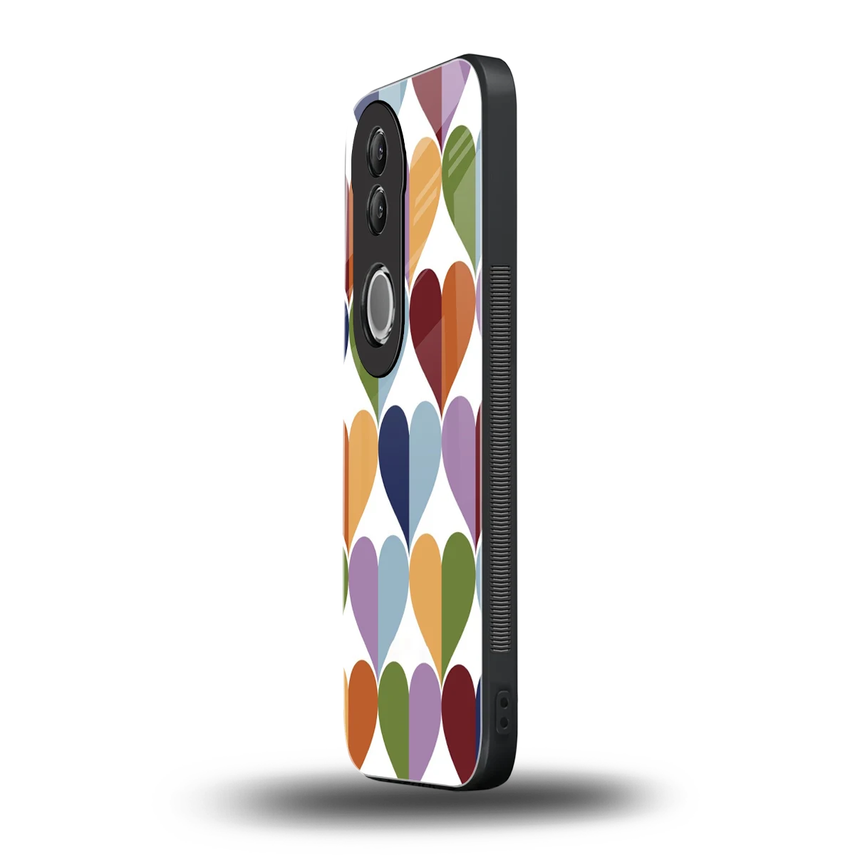 Heart Splash vivo v50 mobile cover | shockproof glass phone case