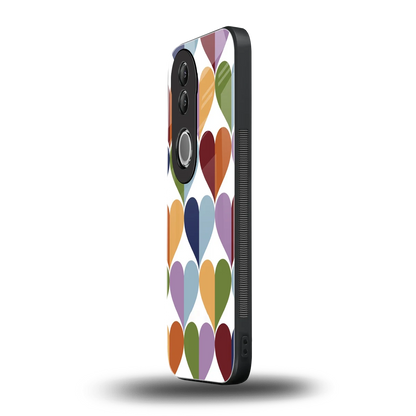 Heart Splash vivo v50 mobile cover | shockproof glass phone case