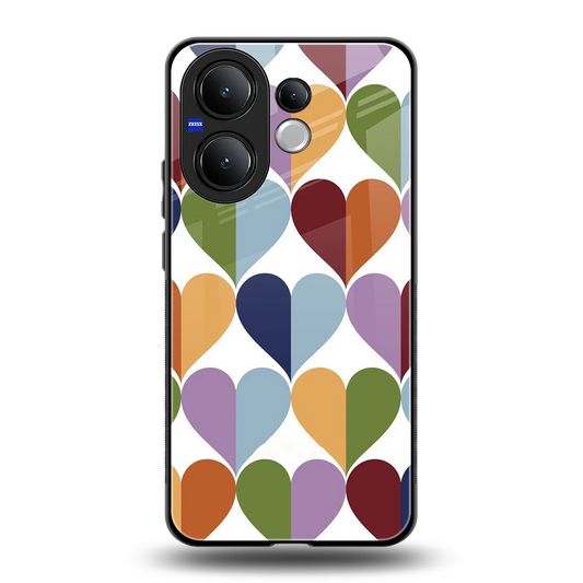 Heart Splash back phone cover | glass case for vivo v60