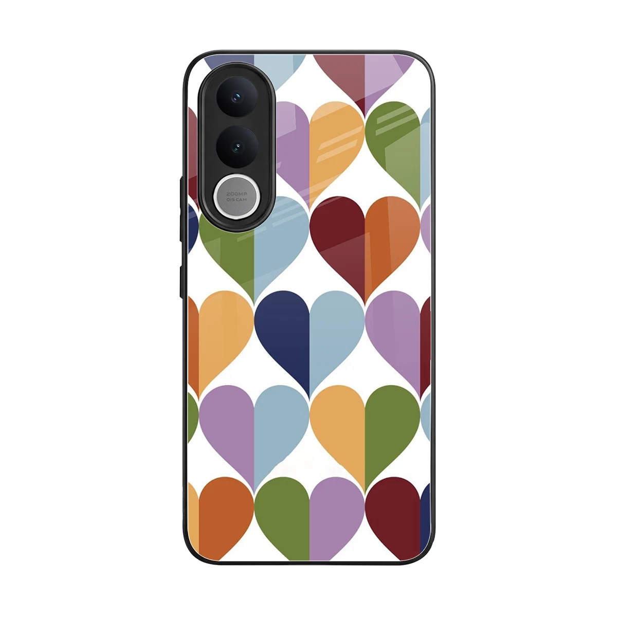 Heart Splash back phone cover | glass case for vivo v70 fe