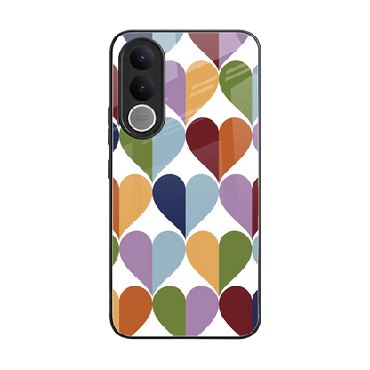 Heart Splash back phone cover | glass case for vivo v70 fe