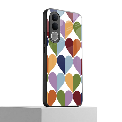 Heart Splash vivo v70 fe mobile cover | shockproof glass phone case