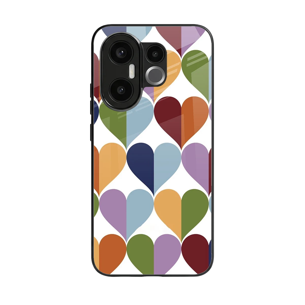 Heart Splash back phone cover | glass case for vivo x200 fe