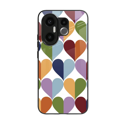 Heart Splash back phone cover | glass case for vivo x200 fe
