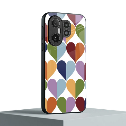 Heart Splash vivo x200 fe mobile cover | shockproof glass phone case