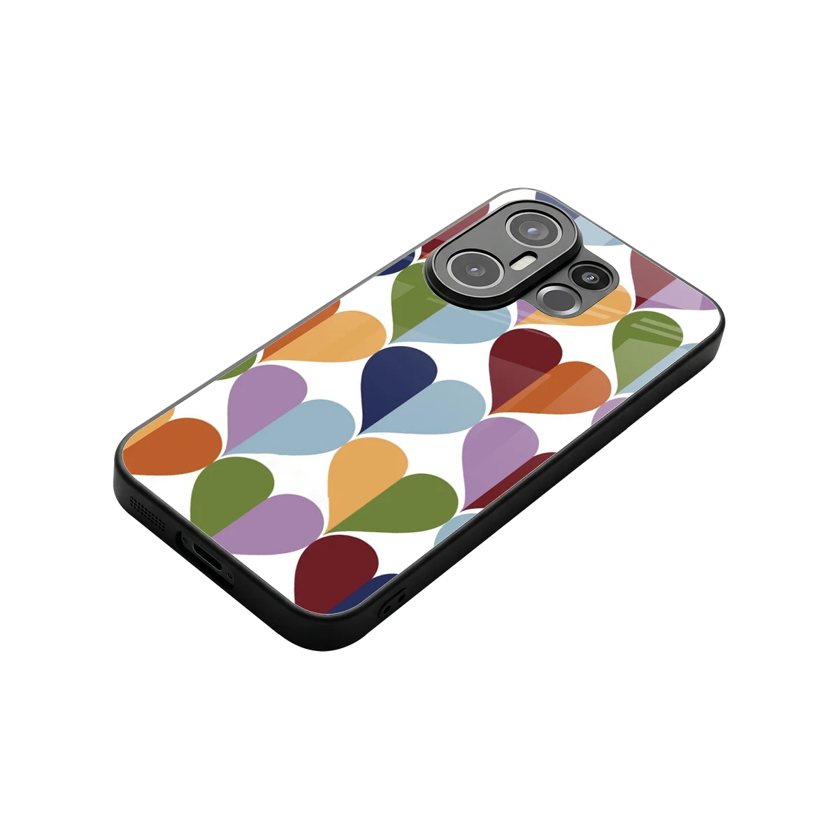 Heart Splash stylish phone case for vivo x200 fe | glossy glass and slim fit