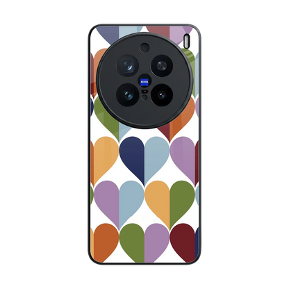 Heart Splash back phone cover | glass case for vivo x200 pro