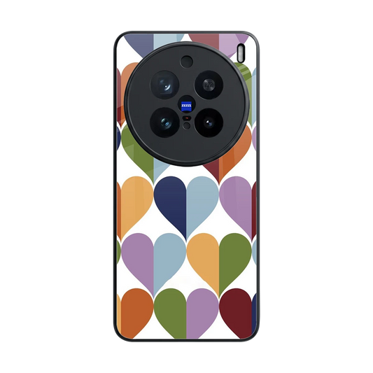 Heart Splash back phone cover | glass case for vivo x200 pro