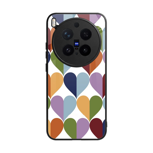 Heart Splash back phone cover | glass case for vivo x300 pro