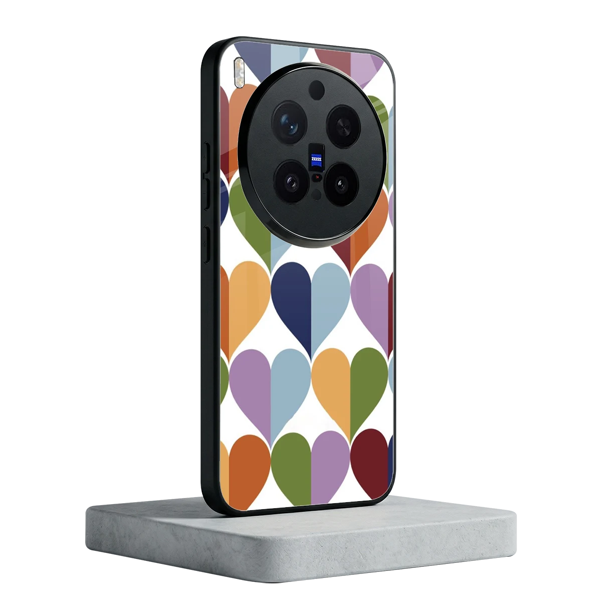 Heart Splash vivo x300 pro mobile cover | shockproof glass phone case