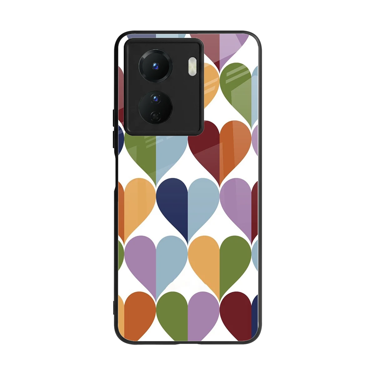 Heart Splash back phone cover | glass case for vivo y16