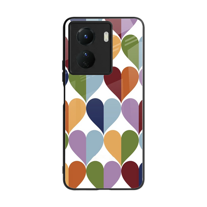Heart Splash back phone cover | glass case for vivo y16