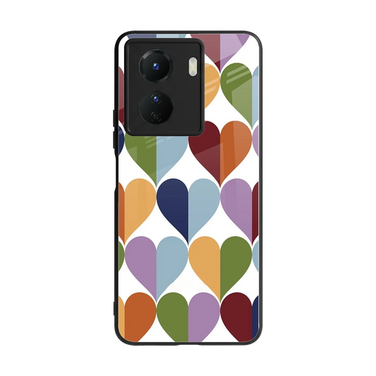 Heart Splash back phone cover | glass case for vivo y16
