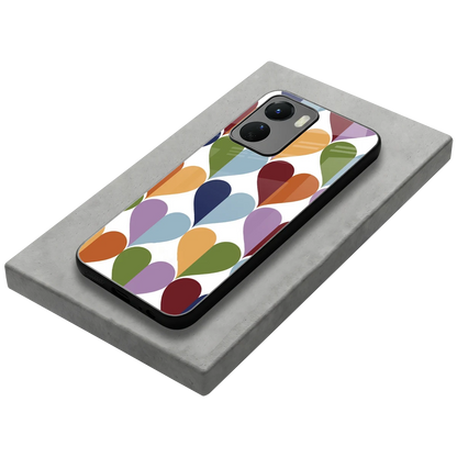 Heart Splash stylish phone case for vivo y16 | glossy glass and slim fit