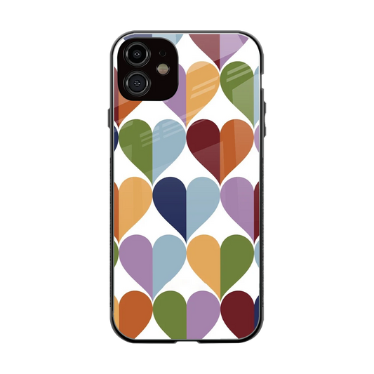 Heart Splash back phone cover | glass case for iphone 12